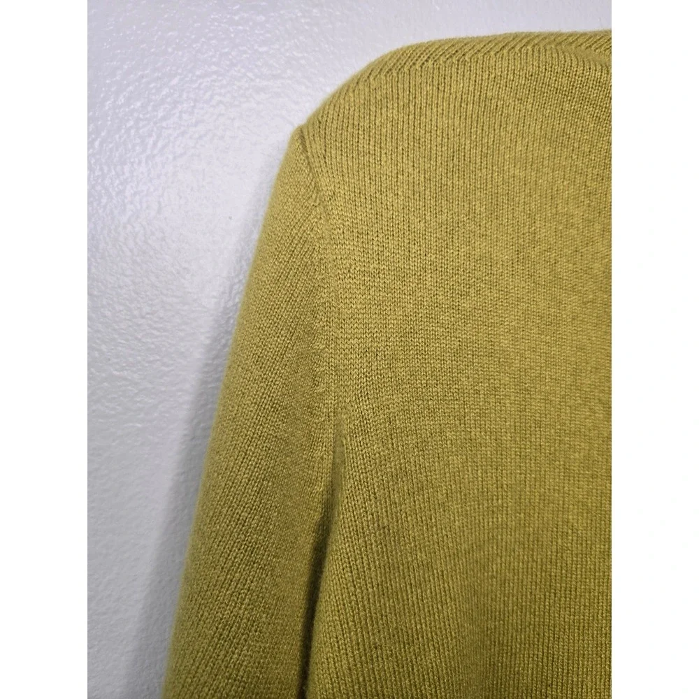 Lafayette 148 New York 100% Cashmere Turtleneck Sweater Green Size L‎